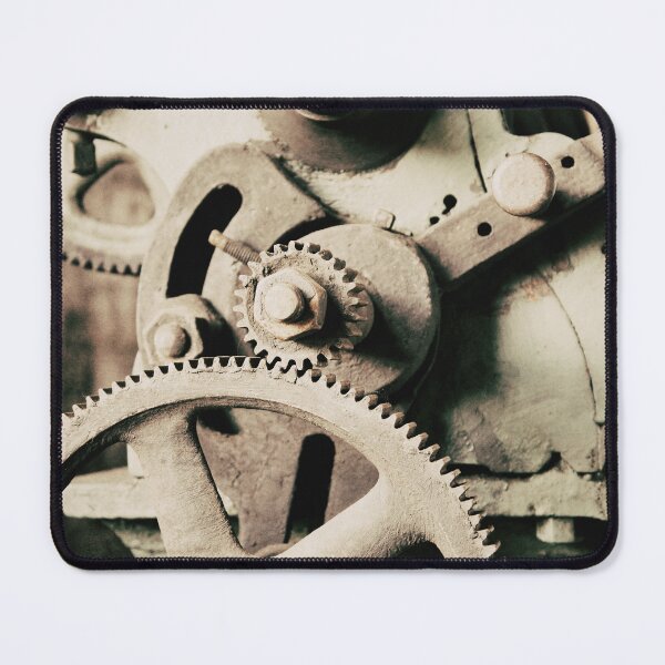 Item preview, Antique Rail Yard Machine Gears Art Print - Retro Industrial Charm designed and sold by FraireDesign.