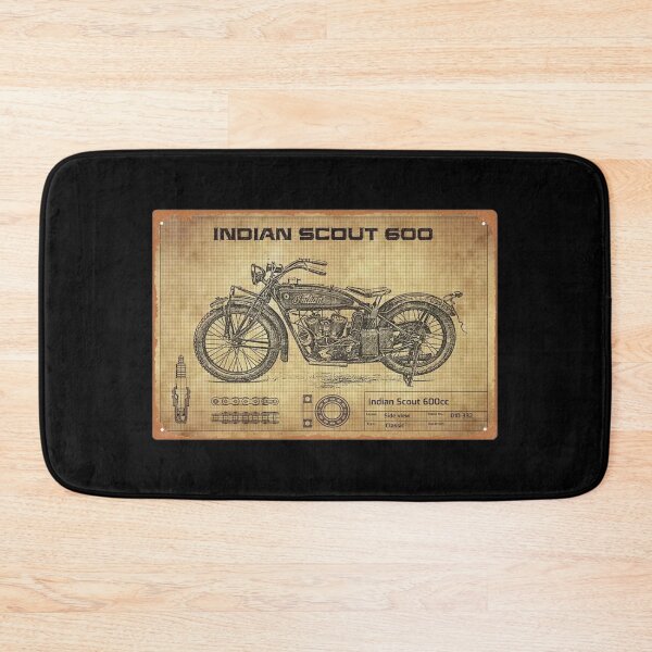 Item preview, Vintage Indian Scout 600cc Motorcycle Sign designed and sold by FutureTraveller.