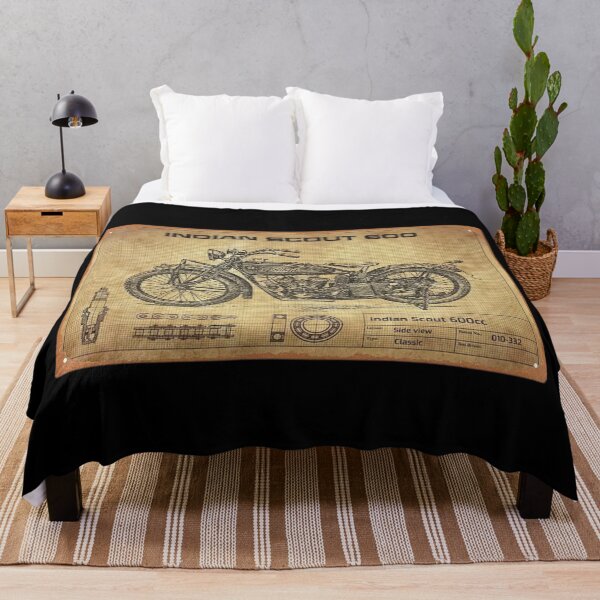Item preview, Vintage Indian Scout 600cc Motorcycle Sign designed and sold by FutureTraveller.