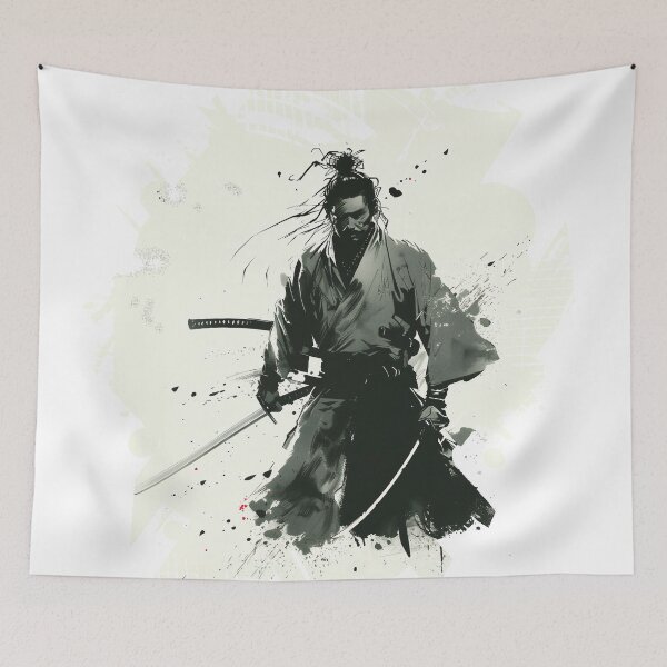 Item preview, samurai with two swords designed and sold by javierparra.