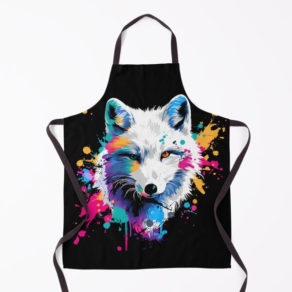 Artikelvorschau, Arctic Fox T-SHIRT Arctic Fox Farbspritzer entworfen und verkauft von Artsyowlscrafts.
