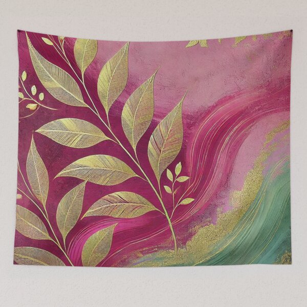 Item preview, Abstract Golden Leaf Artwork Style 4 designed and sold by Dream Bloom Gallery.