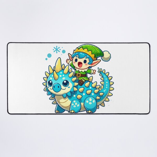 Item preview, Elf Riding a Festive Dinosaur with Christmas Lights designed and sold by AIARTIST1.