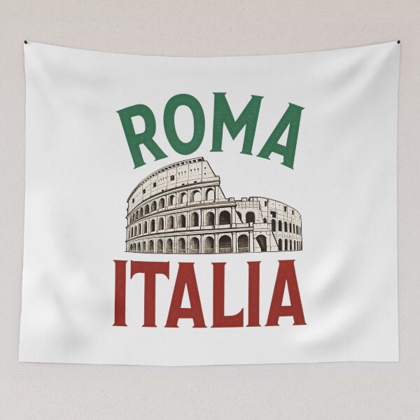 Item preview, ROMA ITALIA - Vintage Style Italian Modern Typography Design – Vibrant Cityscape designed and sold by Colorful-Garden.