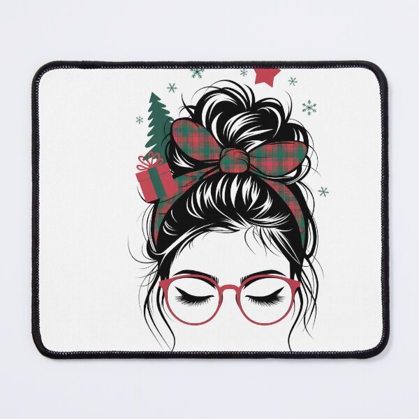 Item preview, Merry Christmas messy bun designed and sold by jkrphoto.