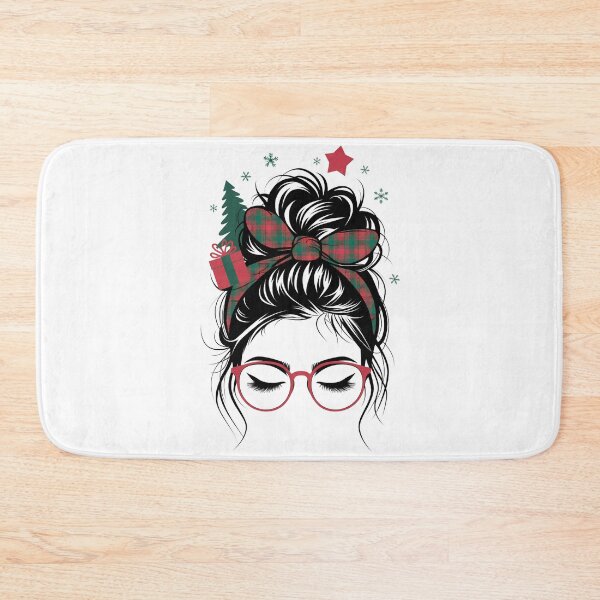 Item preview, Merry Christmas messy bun designed and sold by jkrphoto.