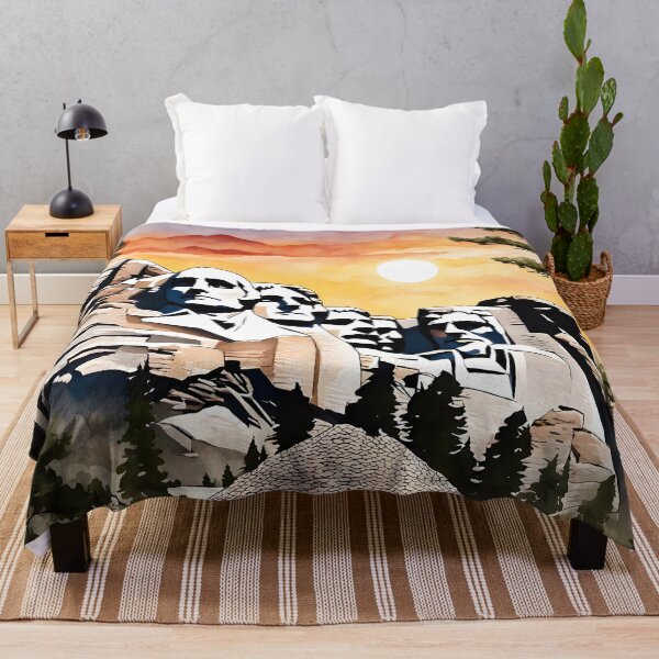 Item preview, Mount Rushmore: Watercolor Sunset in South Dakota designed and sold by LSVart.