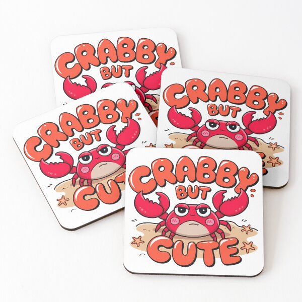 Item preview, Crabby but Cute - Funny Crab Pun Design designed and sold by Vistone.