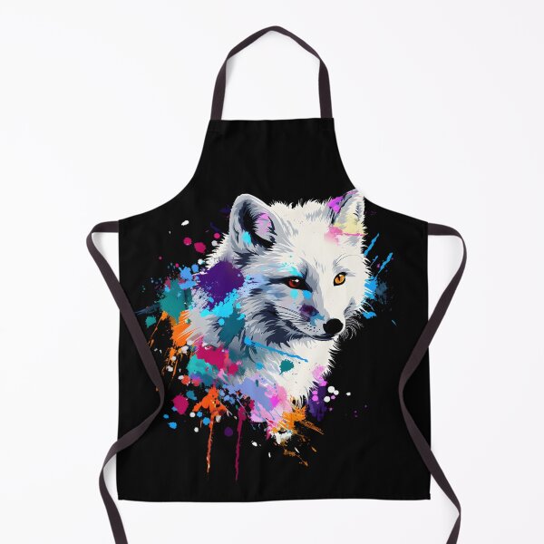 Artikelvorschau, Arctic Fox 2 T-SHIRT Arctic Fox Farbspritzer entworfen und verkauft von Artsyowlscrafts.