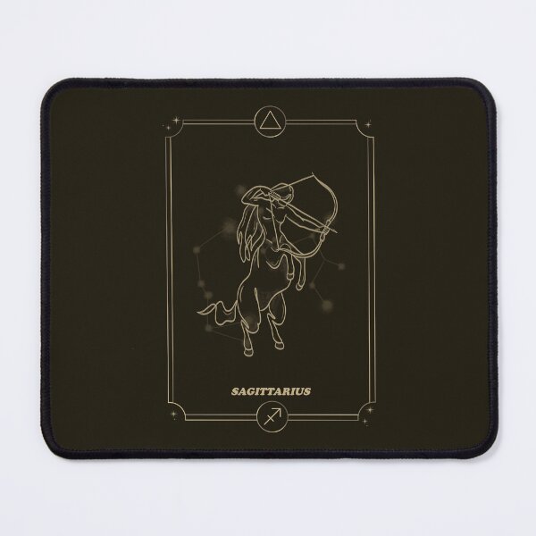 Item preview, Sagittarius Minimalist Poster - Golden Zodiac Sign with Constellation designed and sold by NKalopsia.