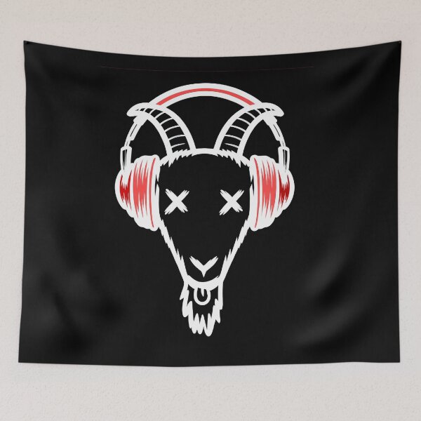 Item preview, Goat in headphones designed and sold by Dot1001.
