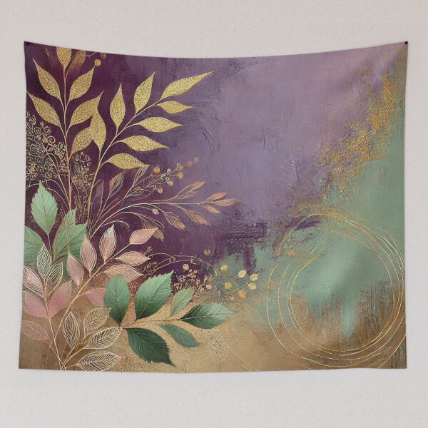 Artikelvorschau, Abstraktes goldenes Blatt-Kunstwerk Stil 5 entworfen und verkauft von Dream Bloom Gallery.