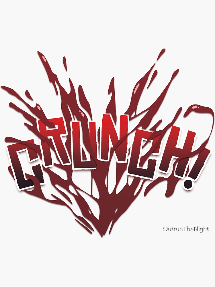 Thumbnail 3 of 3, Sticker, CRUNCH! designed and sold by OutrunTheNight.
