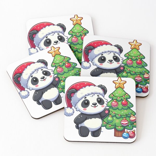 Item preview, Panda Decorating Christmas Tree Festive Design designed and sold by lubushop1.
