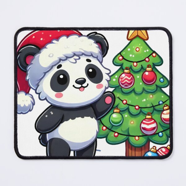 Item preview, Panda Decorating Christmas Tree Festive Design designed and sold by lubushop1.