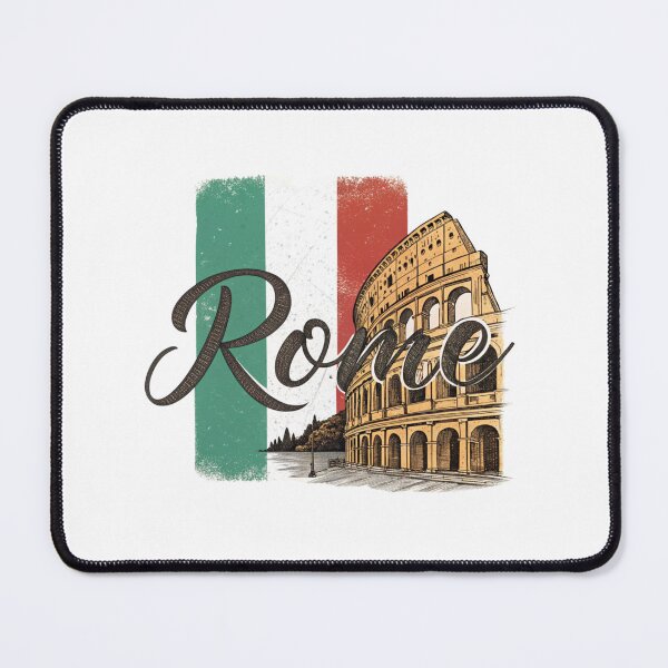 Item preview, ROMA ITALIA - Vintage Style Italian Modern Typography Design – Vibrant Cityscape designed and sold by Colorful-Garden.