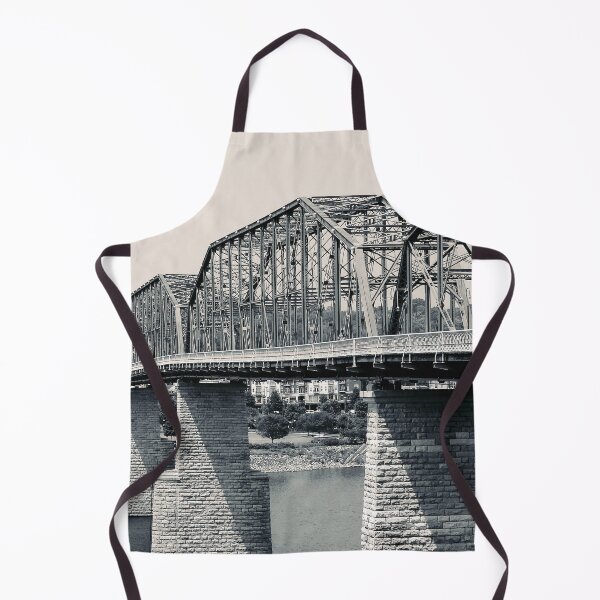 Item preview, Black and White Walnut Street Bridge Art Print - Chattanooga, TN Landmark designed and sold by FraireDesign.