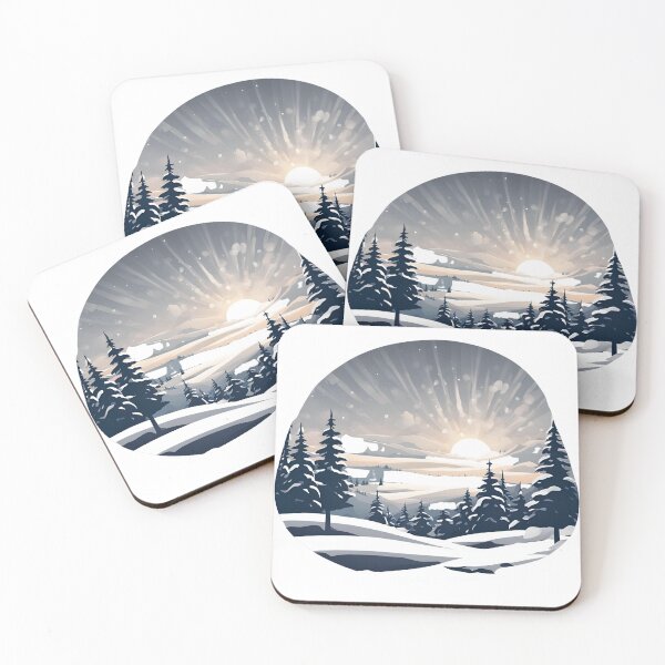 Item preview, Winter Landscape Logo – Snowy Mountains & Cozy Winter Atmosphere, winter, funny, gifts, you,  designed and sold by Ewelina  Niemiec.