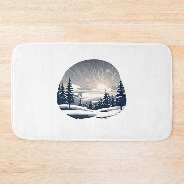 Item preview, Winter Landscape Logo – Snowy Mountains & Cozy Winter Atmosphere, winter, funny, gifts, you,  designed and sold by Ewelina  Niemiec.