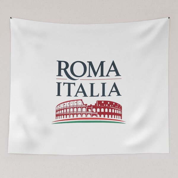 Item preview, ROMA ITALIA - Vintage Style Italian Modern Typography Design – Vibrant Cityscape designed and sold by Colorful-Garden.