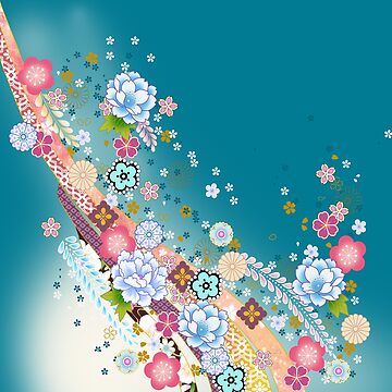 Aperçu de l'œuvre Harmonie Florale Japonaise de Sanagiatelier