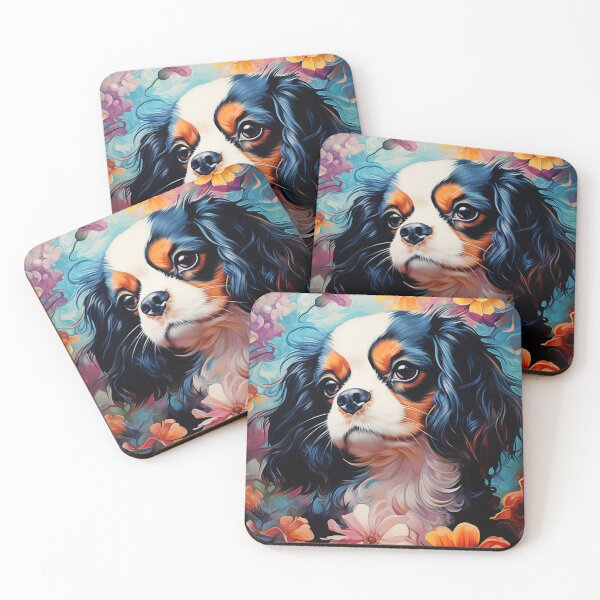 Item preview, Cavalier King Charles Spaniel in flowers designed and sold by PetsArt.