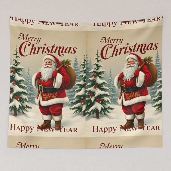 Item preview, Santa’s Greetings: Merry Christmas & Happy New Year designed and sold by REALDesign-Shop.