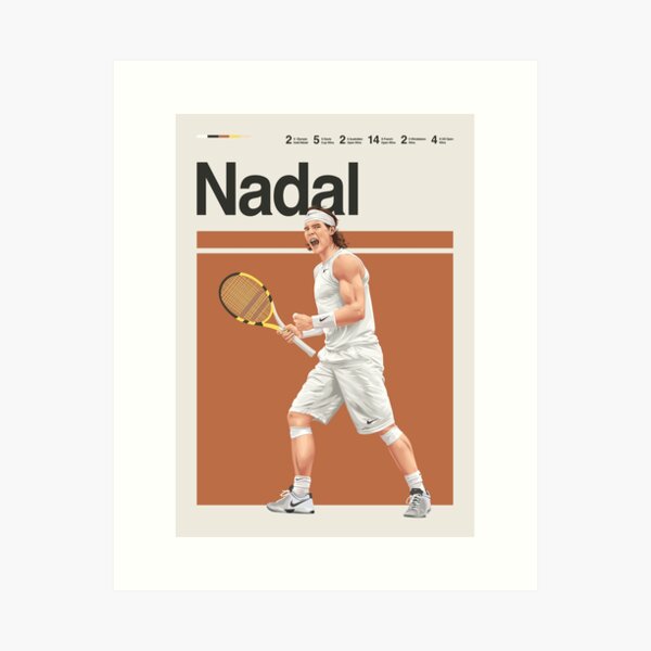 Item preview, Rafael Nadal Print – Minimalist Tennis Wall Art designed and sold by pixlbee.