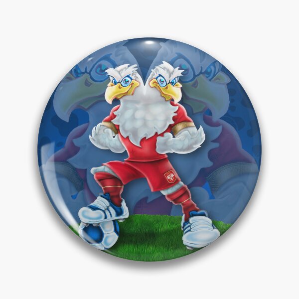Item preview, The double-headed eagle is the stylized mascot of the Serbian national football team designed and sold by Dimisbarbarian.