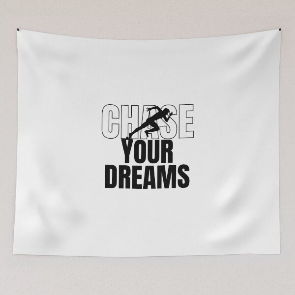 Item preview, CHASE YOUR DREAMS - black and white - motivational/ inspirational quotes designed and sold by TishCO.