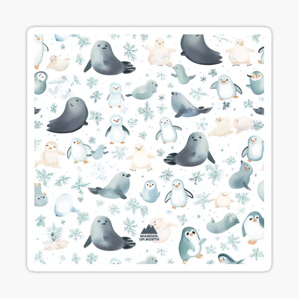Item preview, Penguins and Seals Motif - Wilderness Motif Series | WanderUpNorthCo designed and sold by WanderUpNorth.