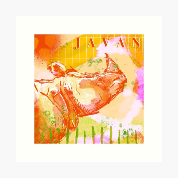 Item preview, Javan Rhino designed and sold by ArtbyAnja.