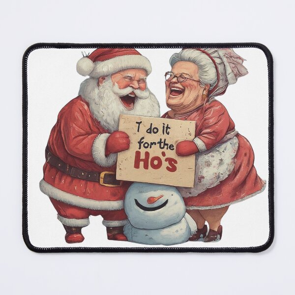 Item preview, I Do It For The Hos Santa Face Rude Christmas Holiday Party Funny designed and sold by Otmanestickers.