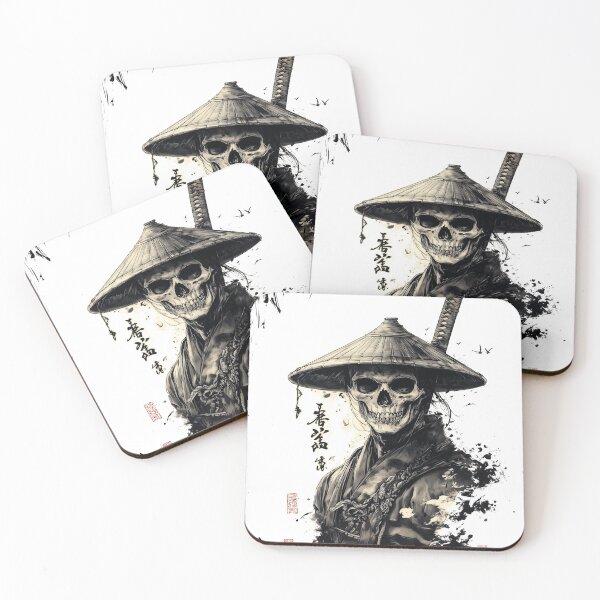 Item preview, Calavera Japonesa & Sombrero Chino - Diseño Elegante designed and sold by pixal-shop.
