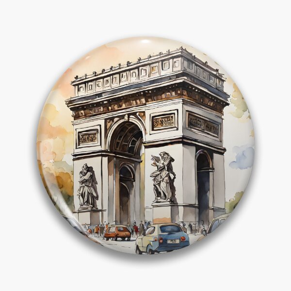 Item preview, Arc de Triomphe: Watercolor Sunset in Paris designed and sold by LSVart.