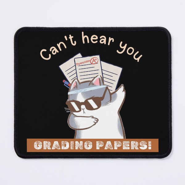 Item preview, Funny Cat Lover Teacher - Can't hear you grading papers designed and sold by Cat Stories.