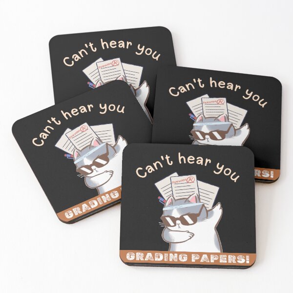 Item preview, Funny Cat Lover Teacher - Can't hear you grading papers designed and sold by Cat Stories.