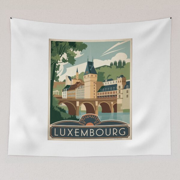 Artikelvorschau, Vintage Retro Reiseplakat Luxemburg – Minimalistisches Design entworfen und verkauft von pod24.