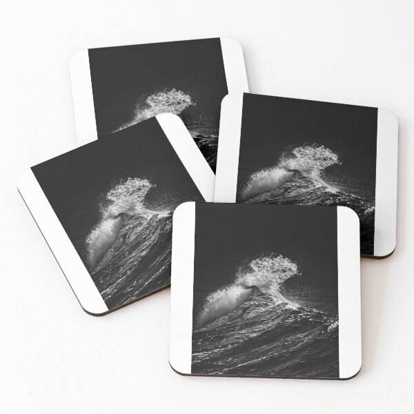 Item preview, Monochrome Ocean Wave Splash - Nature Photography designed and sold by regnumsaturni.