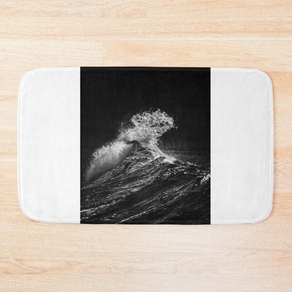 Item preview, Monochrome Ocean Wave Splash - Nature Photography designed and sold by regnumsaturni.
