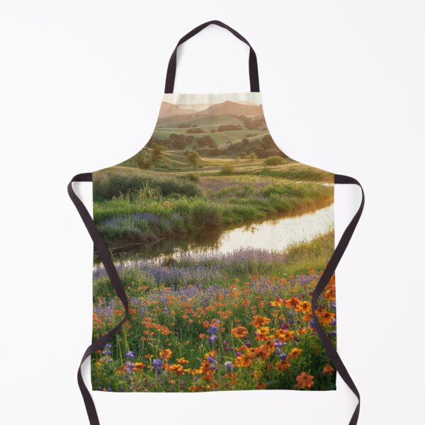 Item preview, Sunset Over Wildflower Meadow Landscape - Nature Photography designed and sold by regnumsaturni.