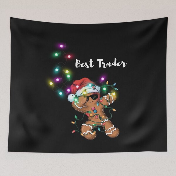Item preview, Gift for dad from daughter for Christmas, Gift for him Unique,  Funny Finance Gift, Present for stock market,crypto, forex and day traders, Gingerbread man, Christmas lights designed and sold by TradingTeesKids.
