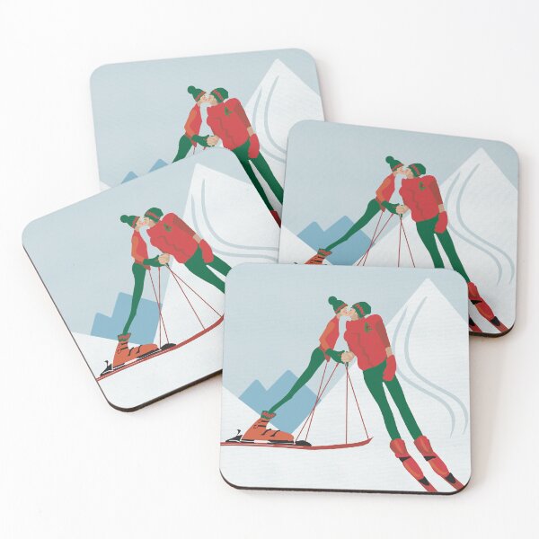 Item preview, Alps skiiing postcard without text designed and sold by UVAART.