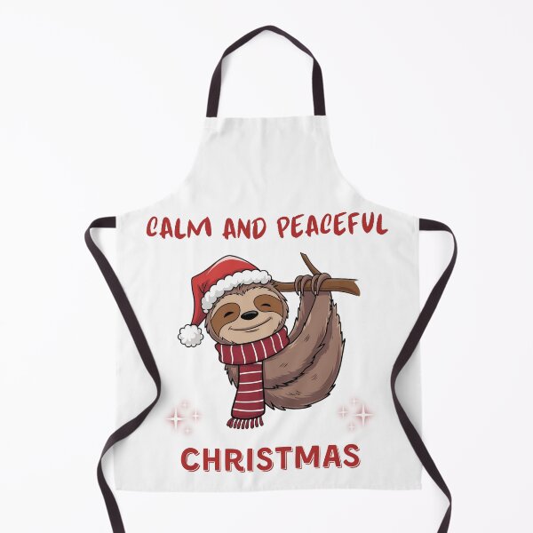 Item preview, Calm and peaceful Christmas,   Lazy Christmas Sloth , Santa's little helper, Be happy, calm and peaceful designed and sold by KolorellaS.