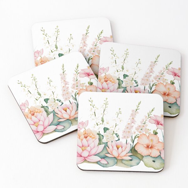 Item preview, Soft Garden Arrangement with Blooming Lotus Flowers – Serene Floral Design for Decor designed and sold by LoliDesignShop.