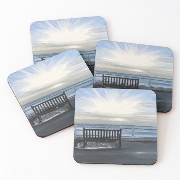 Item preview, Southwold Beach Bench at Sunrise Painting designed and sold by Tom Crittenden.