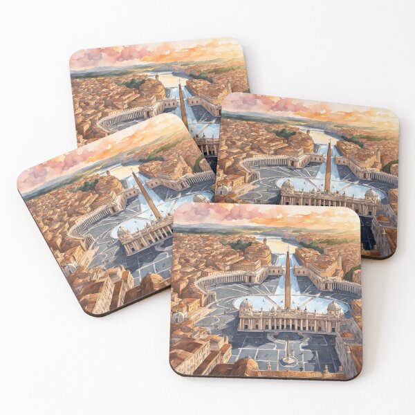 Item preview, Vatican Sunset: Watercolor Beauty of This Iconic Place designed and sold by LSVart.