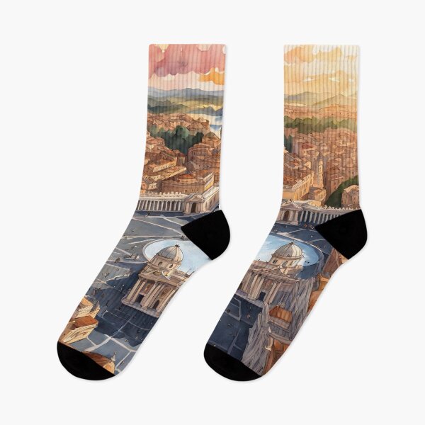 Item preview, Vatican Sunset: Watercolor Beauty of This Iconic Place designed and sold by LSVart.