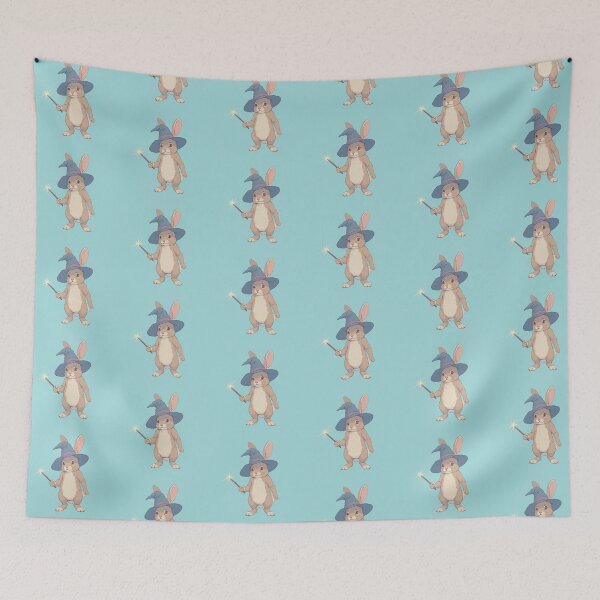 Item preview, Enchanted Hare Wand and Whimsy Comic Style Illustration designed and sold by MadeByHaresShop.