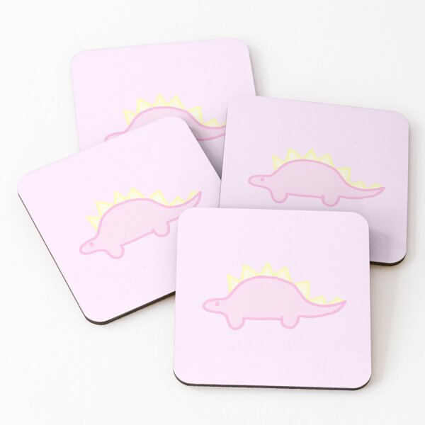Item preview, Pink and yellow stegosaurus - white background  designed and sold by amupanda.